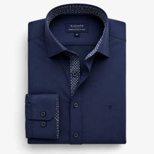 Elevate Navy Premium Formal Shirt